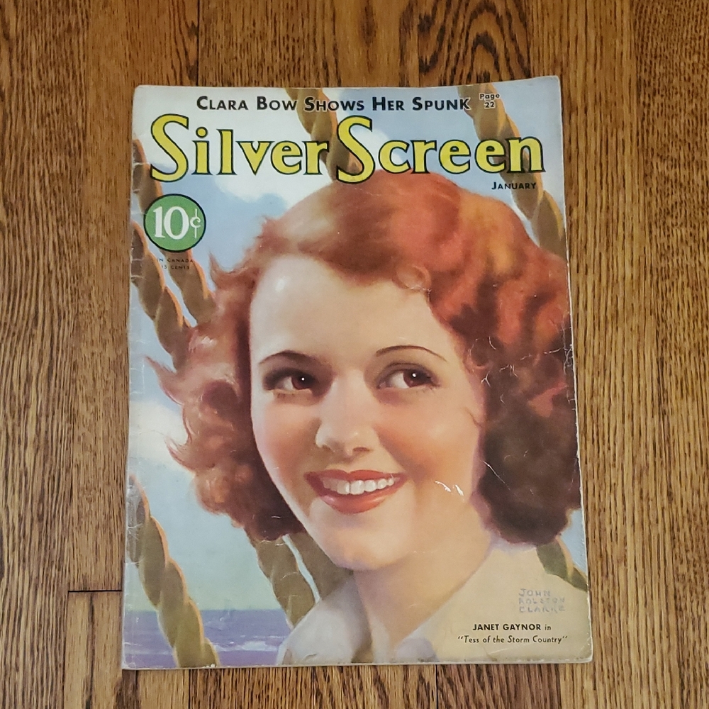 Original 1933 Vintage Silver Screen Magazine Cover: Janet Gaynor